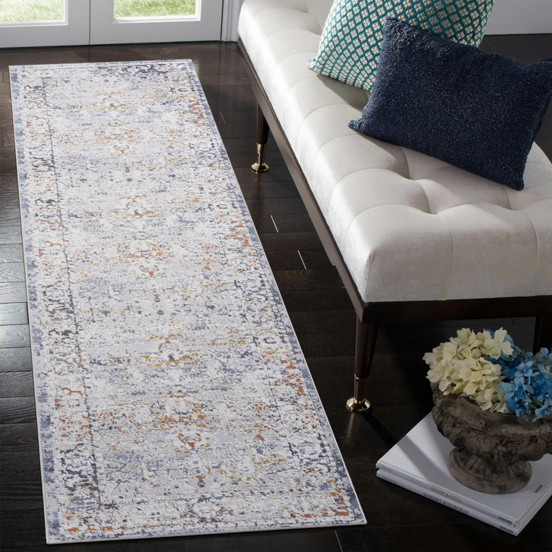 Abstract Area Rug, Traditional Non-Shedding Area Rug For Living Room Bedroom, Runner 2'2" x 8'