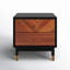 Table de bout en bois à 2 tiroirs Tigner-976169402