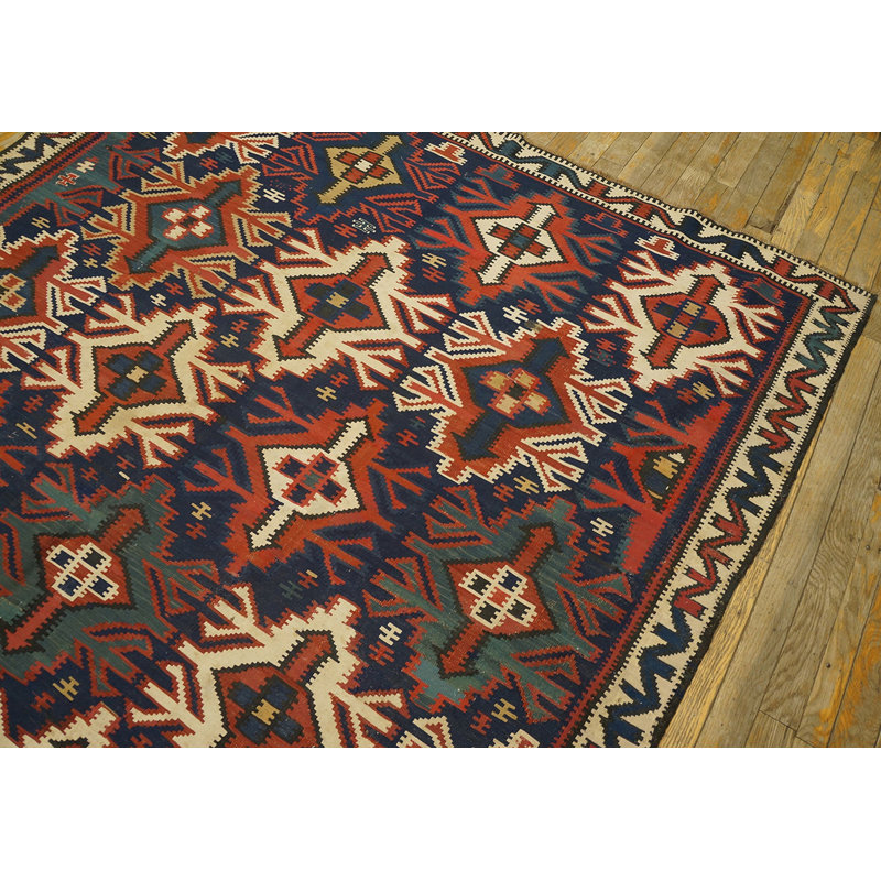 Tapis tissé à plat à motif géométrique Bold