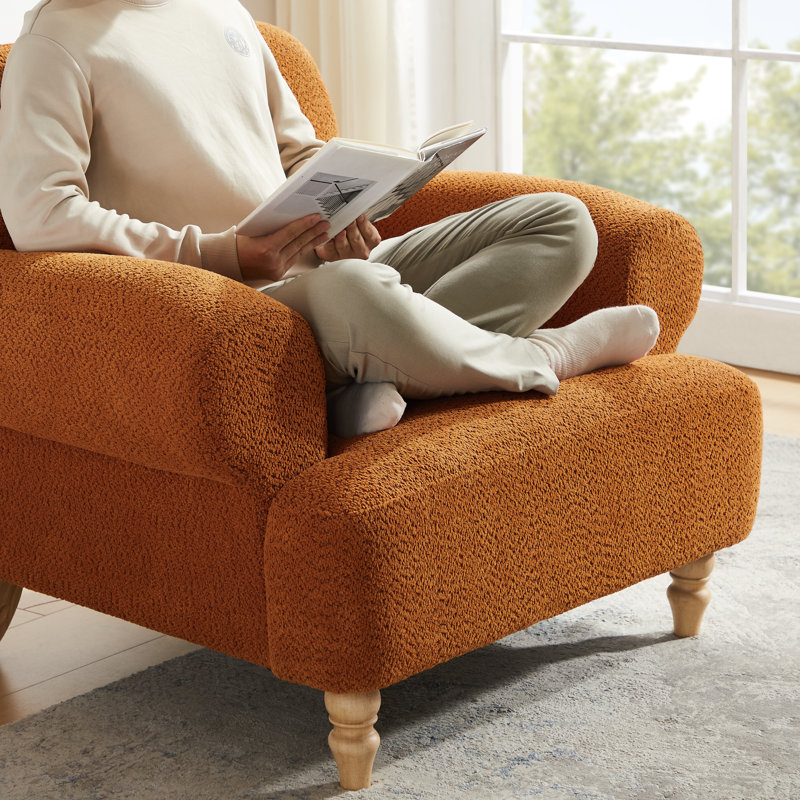 Ensemble de 2 fauteuils d'appoint Piasa Opal, Polyester orange