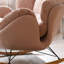 Chaise berçante double rose