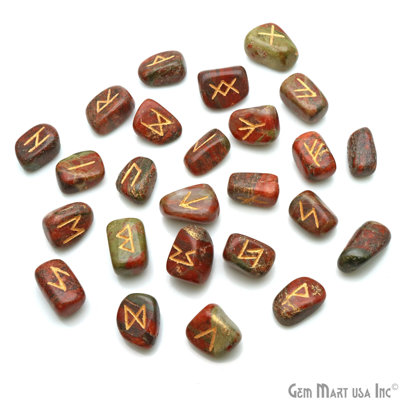Carved Stone Accent Set, Zen Stone Décor, White Unakite Tumbled Gemtones, 25 Pcs