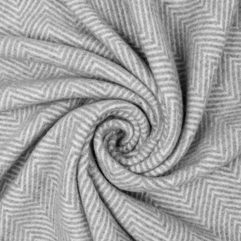 Merino Wool Blanket Gurekam, White/Gray