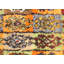 Tapis unique en laine noué à la main de style années 1960 de 4 pi x 7 pi 9 po gris / brun / jaune / orange