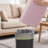 Metal Smal Bathroom Trash Can, 2.6 G/ 10 L, Waste Basket, Pink | Metal Casing, Waterproof, Sturdy and Drop-resistant, Open-Top, Non-Slip Base, for Bedroom, Living Room, Office, Bathroom