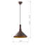 Luminaire suspendu industriel à hauteur ajustable Elsworth