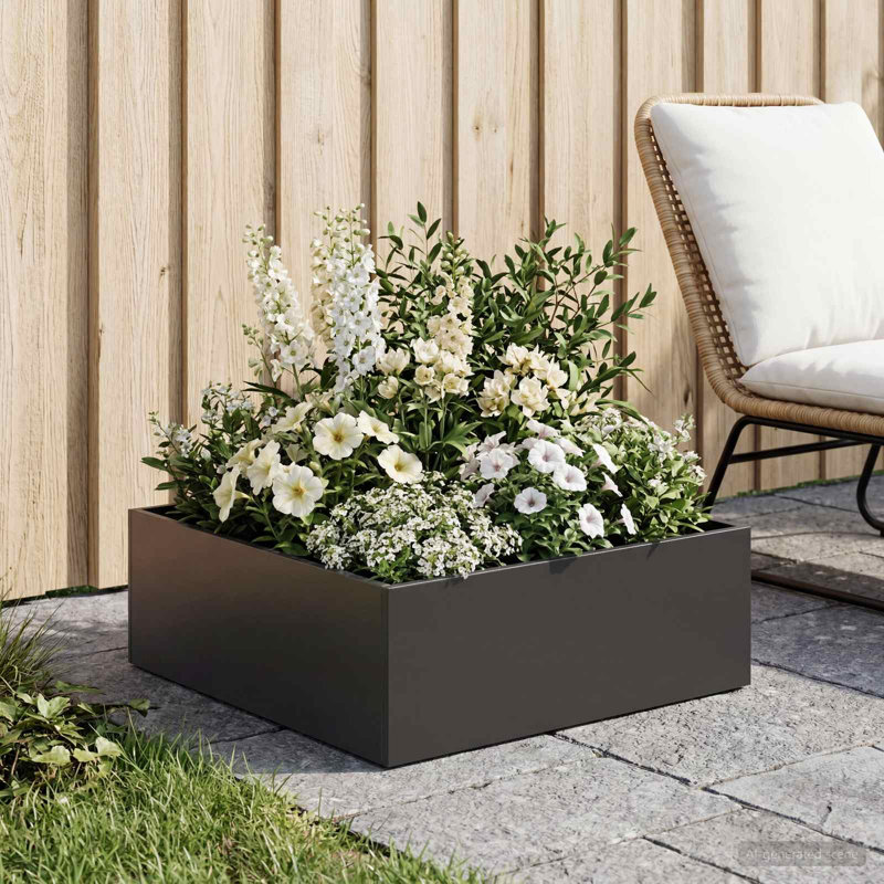 Planter, 2, Black, 20cm H x 60cm W x 60cm D
