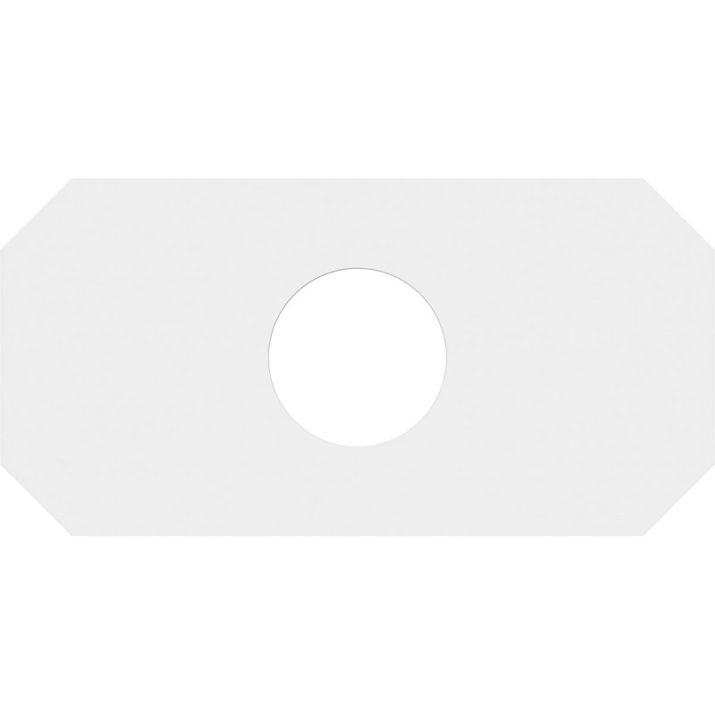 Médaillon de plafond contemporain en PVC Emerald, H 1 po x l 22 po x P 11 po