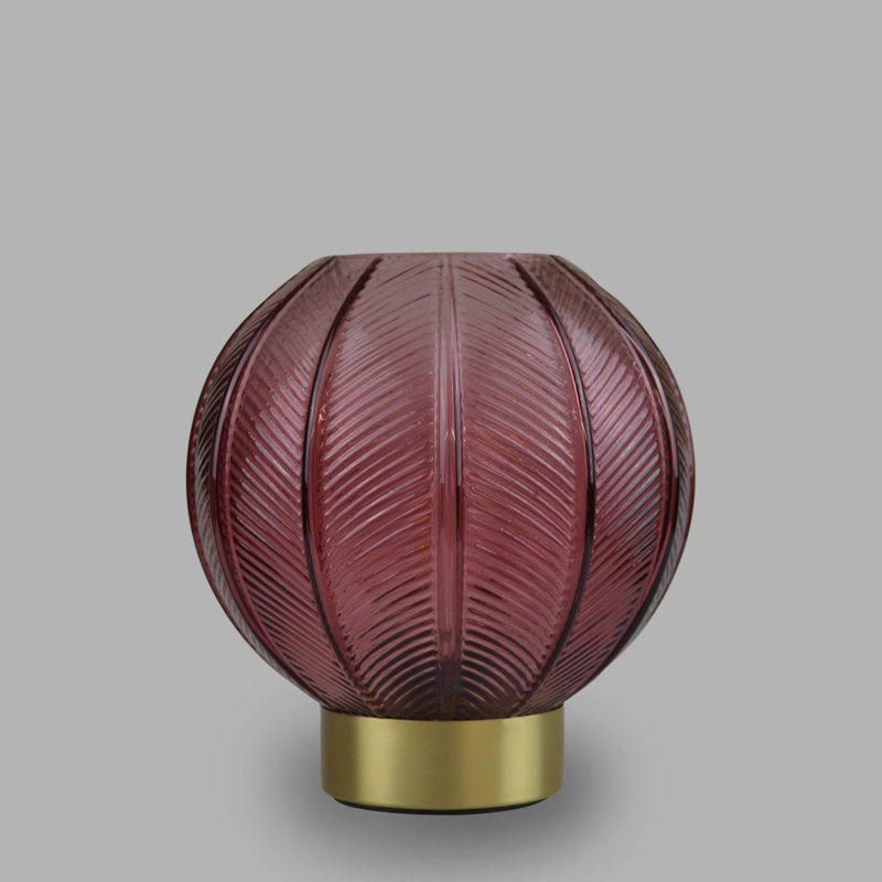 Carroll Globe Lamp, Dark Red