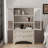 Modern Transitional Accent Storage Cabinet with Arched Glass Doors and Adjustable Shelf-1394738141