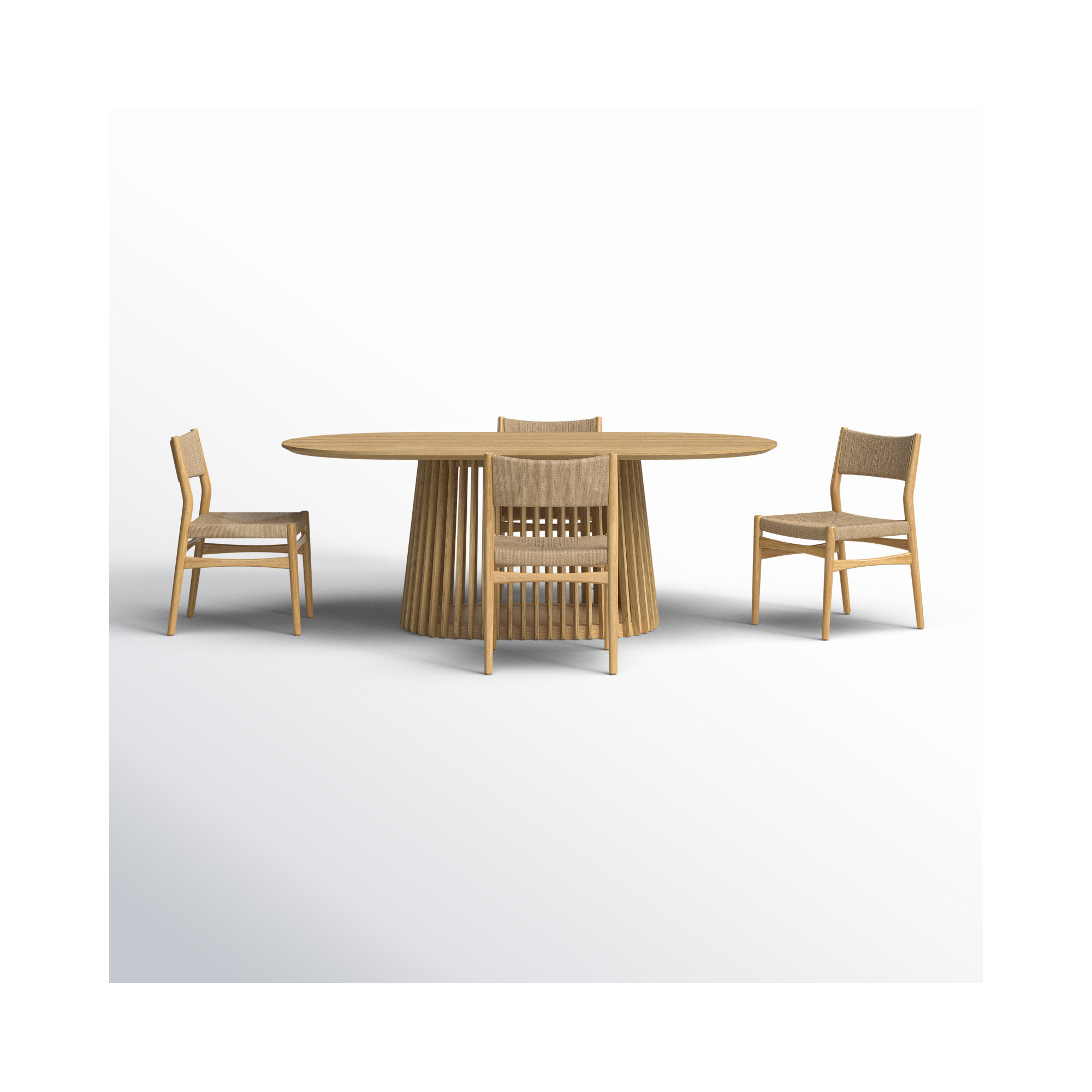 Brysa 5 - Piece Extendable Dining Set, Natural, Natural, Natural