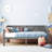 Twin Size Gray Daybed With Modern Elegant Design, Dual - Use As Or Bed, Solid Pine Legs, And Storage Beneath Bed. 79.5" X 42.3" 34.7", Slats Included Look Multi Function, Convenient Under Bed-2033373371-2033373368