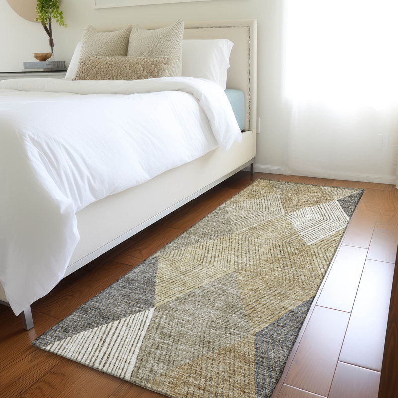 Premium Machine Washable Prisco Wheat Rug, Runner 2'3" x 7'6"