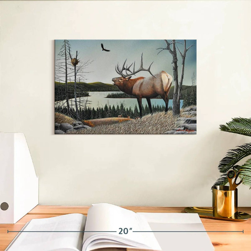 Brampt Bugling Elk, 8" H x 12" W