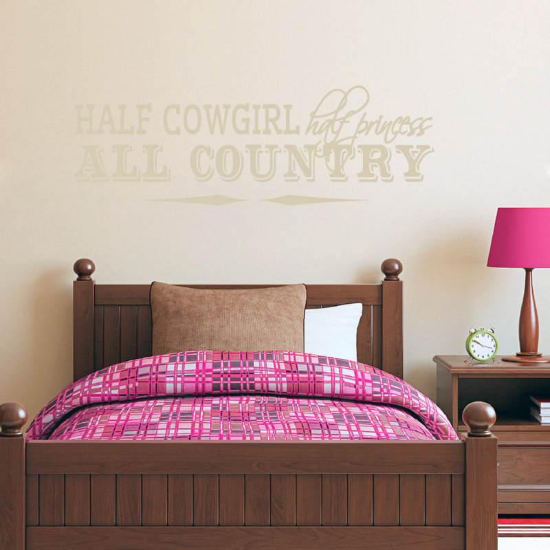 Décalcomanie murale semi cowgirl, Beige