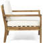 Fauteuils club d'extérieur en bois d'acacia massif avec coussins résistants à l'eau