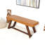 Banc en cuir véritable Marley brun clair