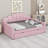 Upholstered Daybed With Elegant Shell-Shaped Backrest & Built-In Storage Drawers-223218674