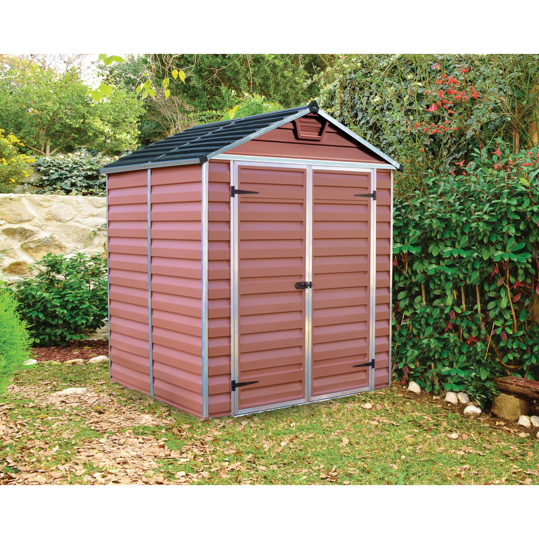 B&Q - PalramCanopia Skylight 6X5 Ft Apex Dark Grey Plastic 2 Door Shed With Floor (Windowless) - Image 5