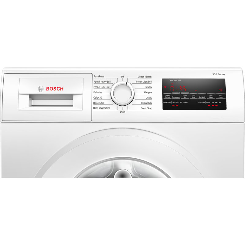 Bosch 300 Series Compact Washer 24-Inch in White