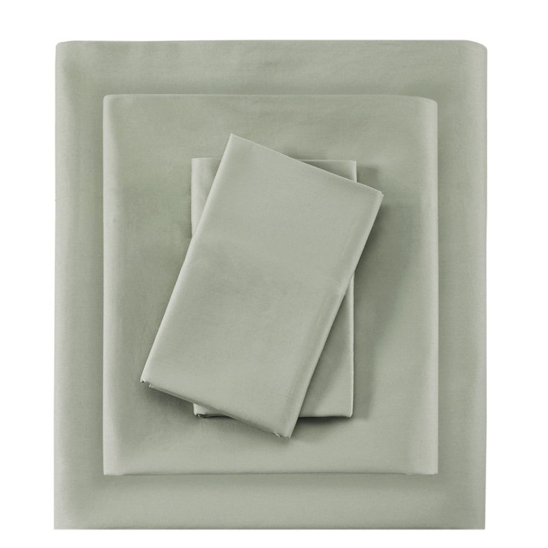 Ensemble de draps en mélange de coton 525 fils 525 fils, Grand, Sauge