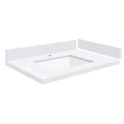 27.75 Single Vanity Top with 1 Faucet Holes -  Transolid, VT27.75x22-1KU-MWT-1