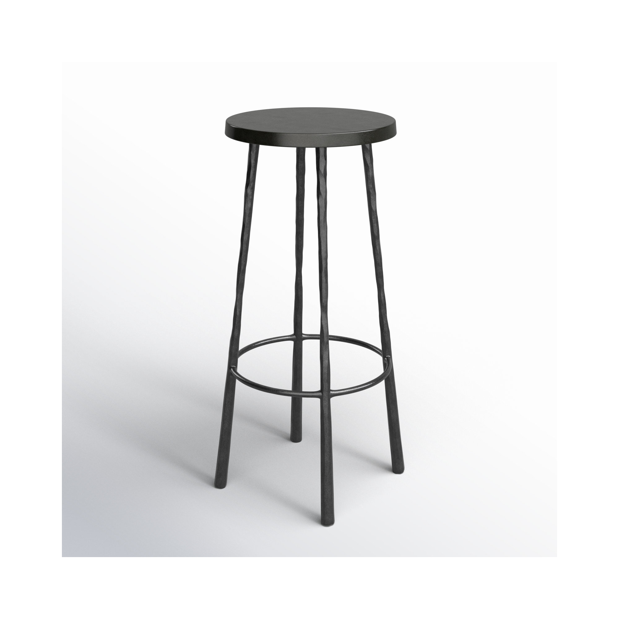 Moreen 26" Counter Stool, Bar Stool (30" Seat Height), Dark Gunmetal