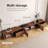 70.9"-120" Retracted Extendable TV Stand, Mid-Century Modern Media Console Cabinet with Cabinets & Open Shelves