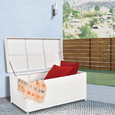 Jeco Inc. 40'' W 70 Gallons Water Resistant Wicker Deck Box