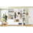4-in-1 Hall Tree with Padded Bench, 4 Hooks, and Adjustable Storage Shelves-129389705