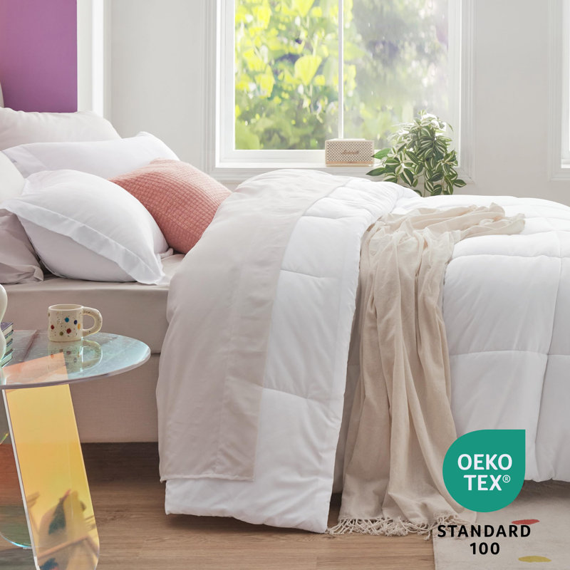 Bedsure Quilted Design Comforter Set, King Comforter + 6 Additional Pieces, White