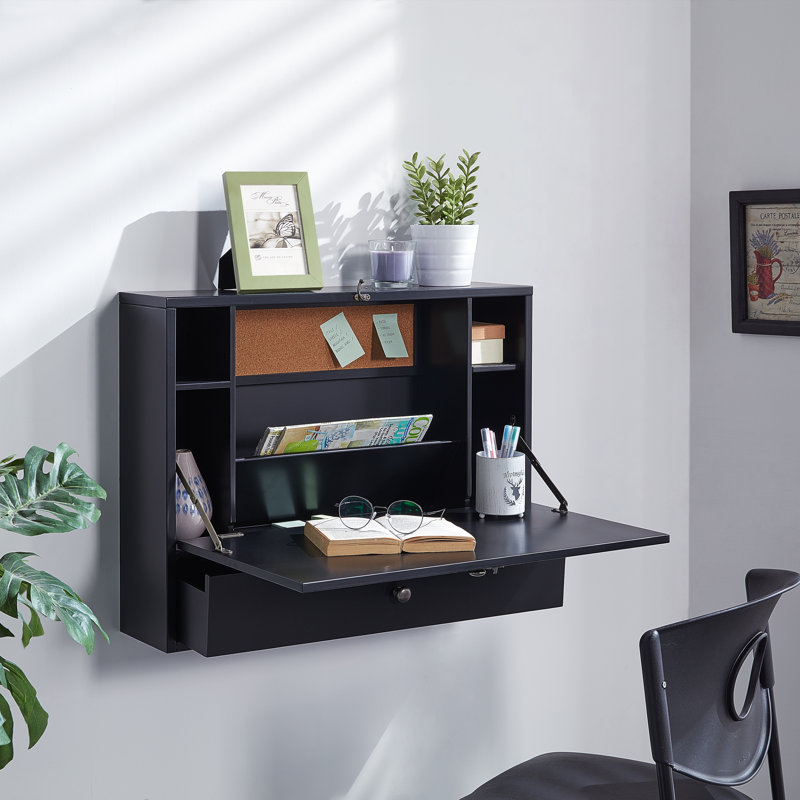 Camus Floating Desk, Black