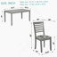 Table de salle à manger rectangulaire pour 4 personnes, table de salle à manger pour petits espaces