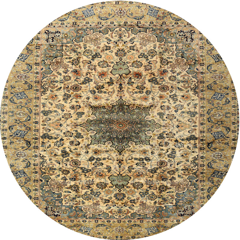 Tapis traditionnel 100% lavable à la machine 2583, Rond 8 pi
