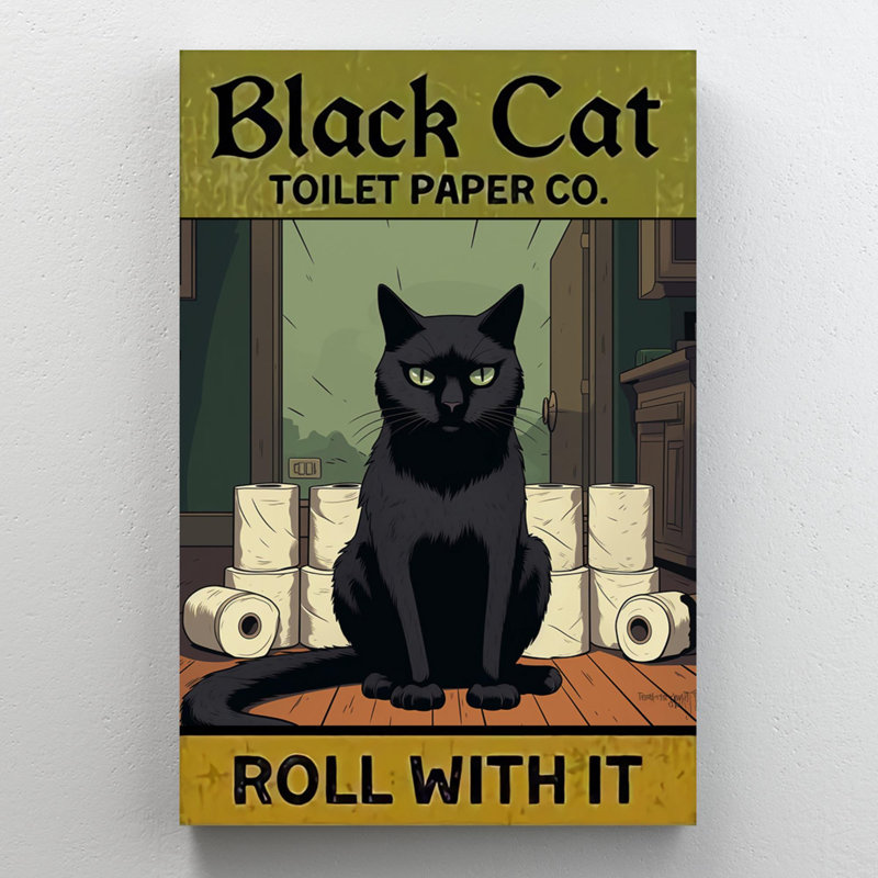 Papier hygiénique Black Cat 6, H 36 po x l 24 po x P 1,25 po