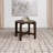 Round Solid Wood End Table, Dark Brown