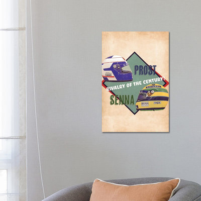 Prost Vs Senna - Wrapped Canvas Painting