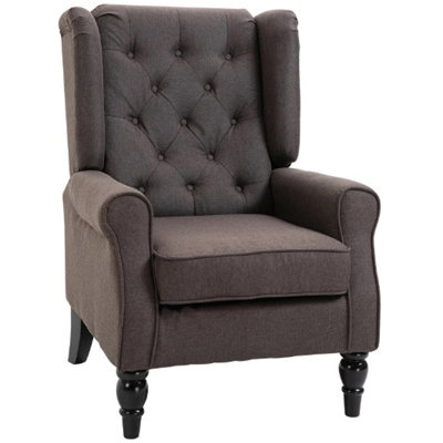 Button-Tufted Lounge Chair,Wingback Accent Chair