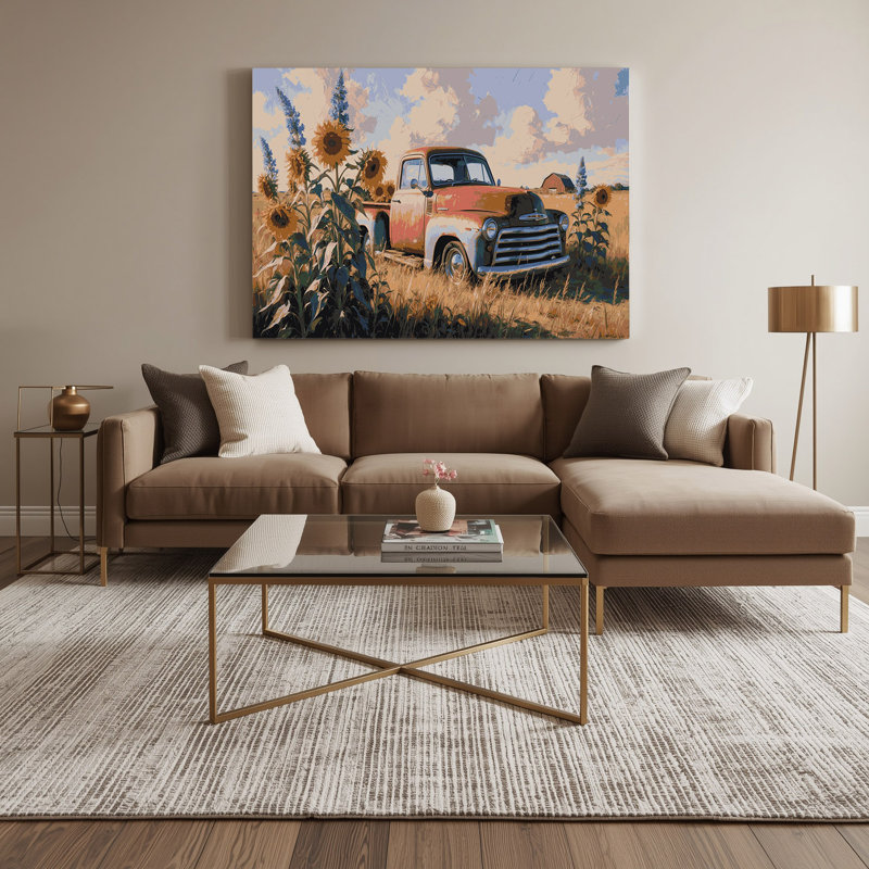 «Farm Old Pickup Camions», art mural sur toile, H 8 po x l 10 po
