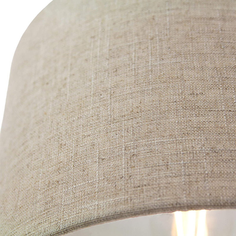Ibiza 18cm H Linen Drum ( Screw On ), 18cm H x 29.5cm W x 16cm D, Taupe
