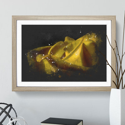 Yellow Rose Flower Vol.2 Paint Splash - Picture Frame Graphic Art