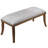 Linen Blend Upholstered Bench