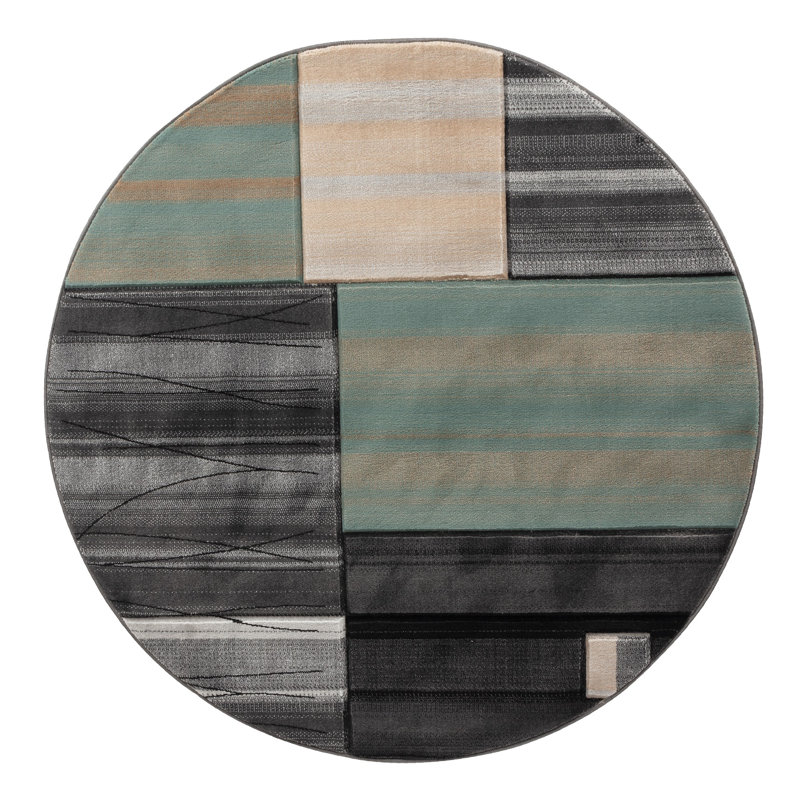 Anjolie Abstract Indoor Rug, Round 5'2"