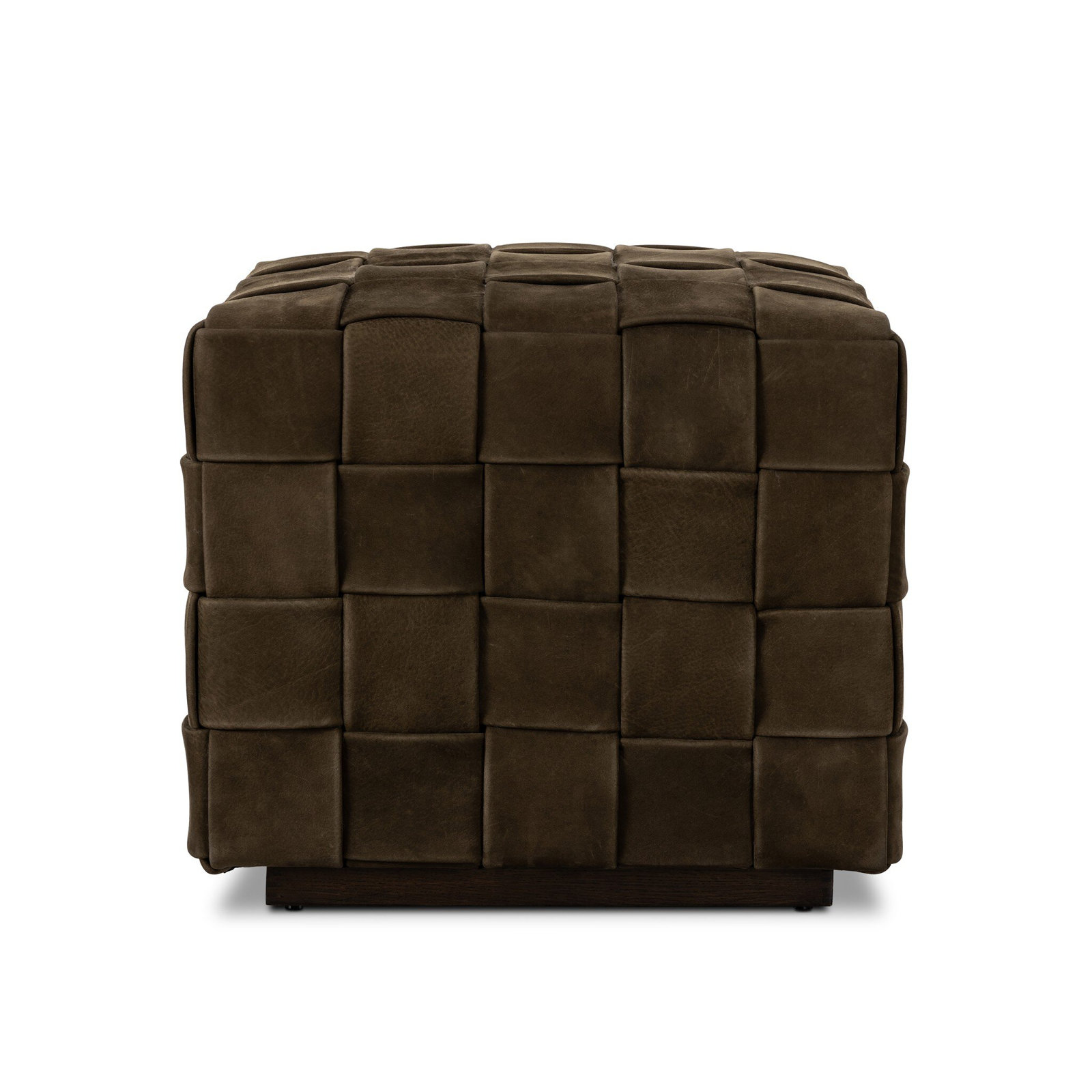 Upholstered Ottoman, Chocolate Brown