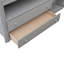 Lit mezzanine double avec bureau et tablettes, fabrication en bois de pin gris pour une grande chambre à coucher-426567982-426567976