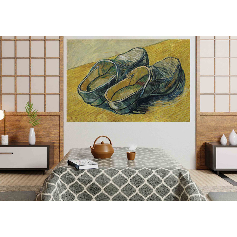 A Pair Of Leather Clogs by Vincent Van Gogh - Wrapped Canvas Painting, 76cm H x 101cm W x 18cm D