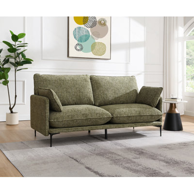 Canapé en tissu avec 2 coussins (coussin compressé)