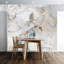 Golden Mist On White Marble-609687679