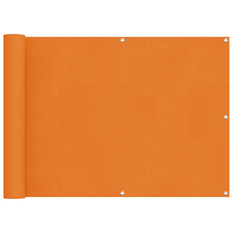 Vidaxl Balcony Screen Outdoor Privacy Screen Fence Patio Screen Oxford Fabric, Orange, 75cm H x 200cm W