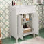 Meuble-lavabo 24 po avec lavabo intégré en céramique, armoire avec 2 portes, lavabo simple pour petites et moyennes toilettes-600587278